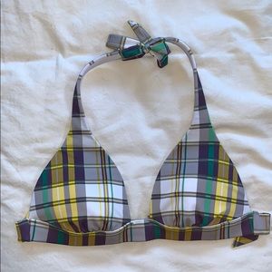 Victoria’s Secret Plaid Push-Up Bikini Halter Top